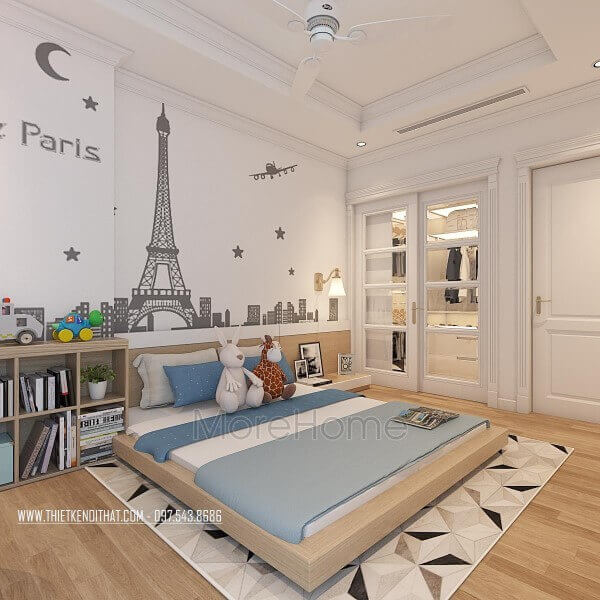 Thiết kế nội thất phòng ngủ trẻ em chung cư Times City